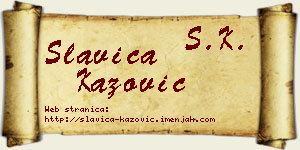Slavica Kažović vizit kartica